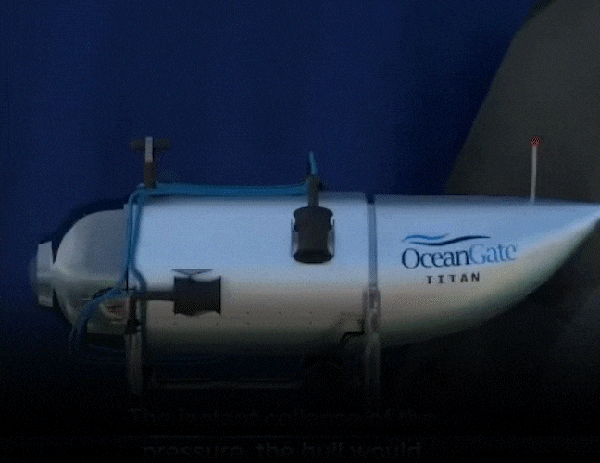 Animação da implosão do submersível — Foto: @starfieldstudio