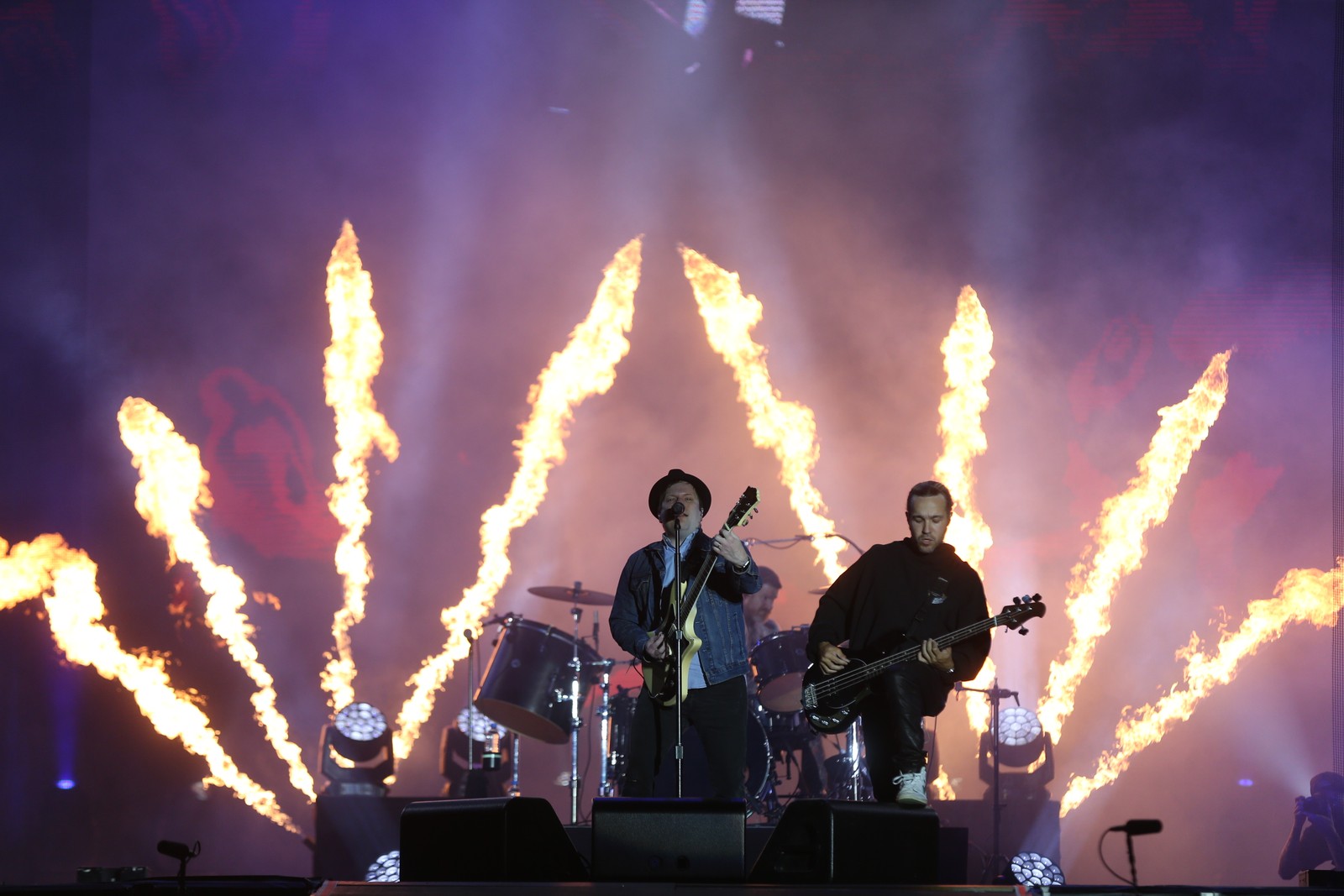 Show do grupo Fall Out Boy no Palco Mundo. — Foto: Alexandre Cassiano