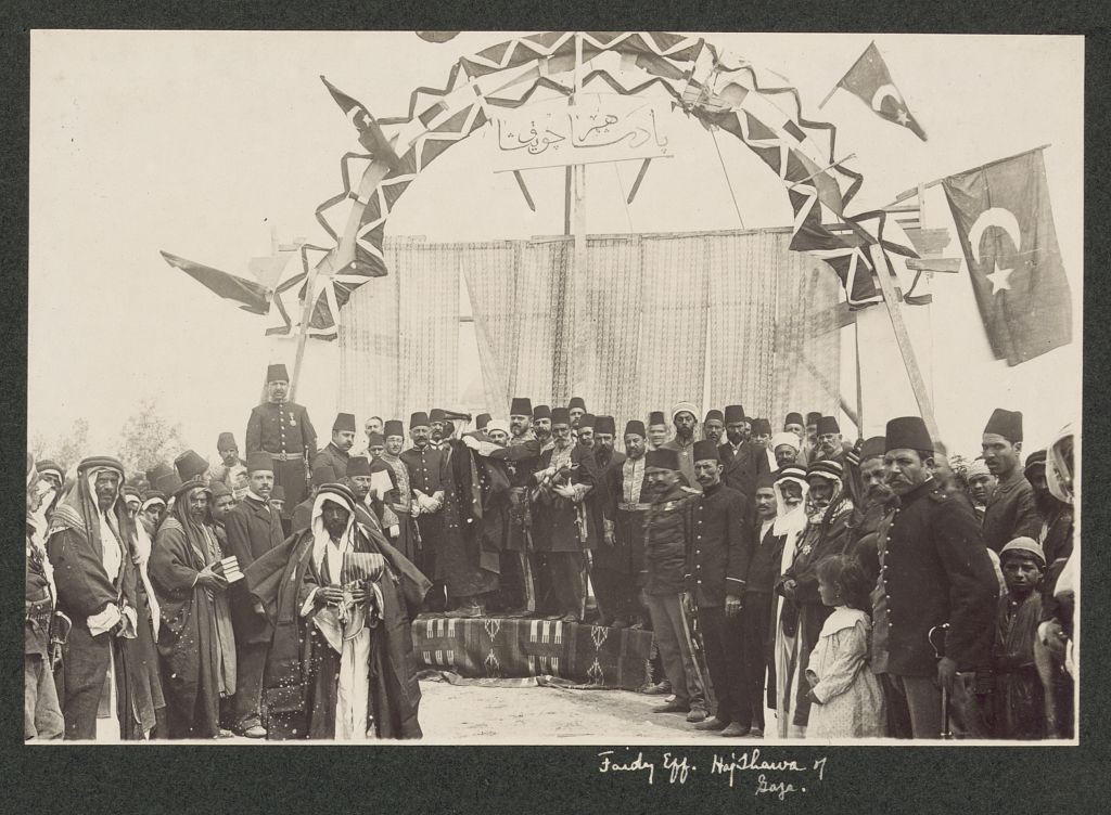 Membros do Império Turco Otomano em Gaza, antes de começar a Primeira Guerra Mundial em 1914 — Foto: Library of Congress