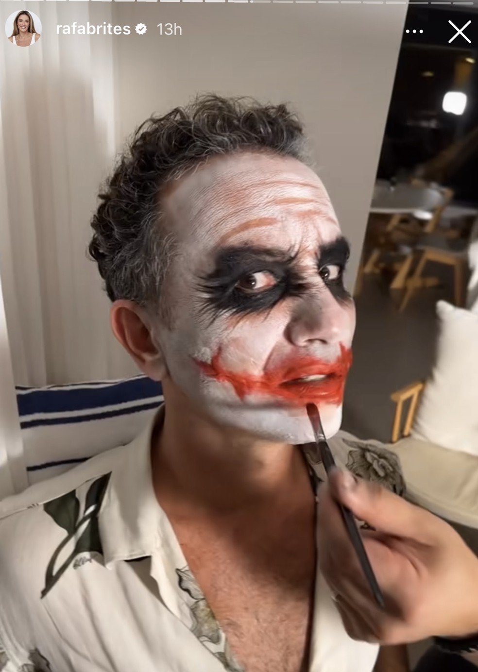 Marco Luque se fantasiou de coringa — Foto: Reprodução Instagram