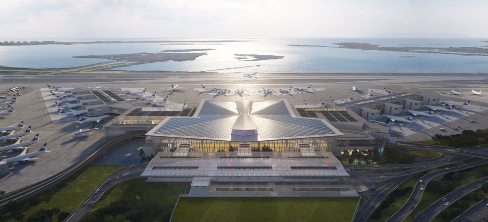 Terminal 1 do aeroporto JFK, de Nova York, a ser inaugurado em 2026 — Foto: Divulgação