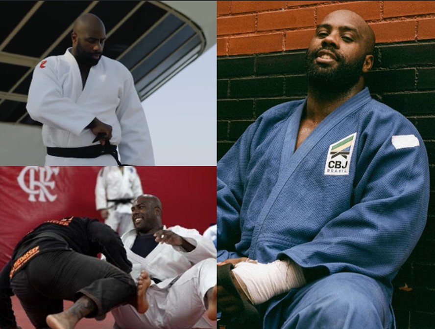 Teddy Riner posa em museu de Niterói, em treino do Flamengo e com quimono da Confederação Brasileira de Judô