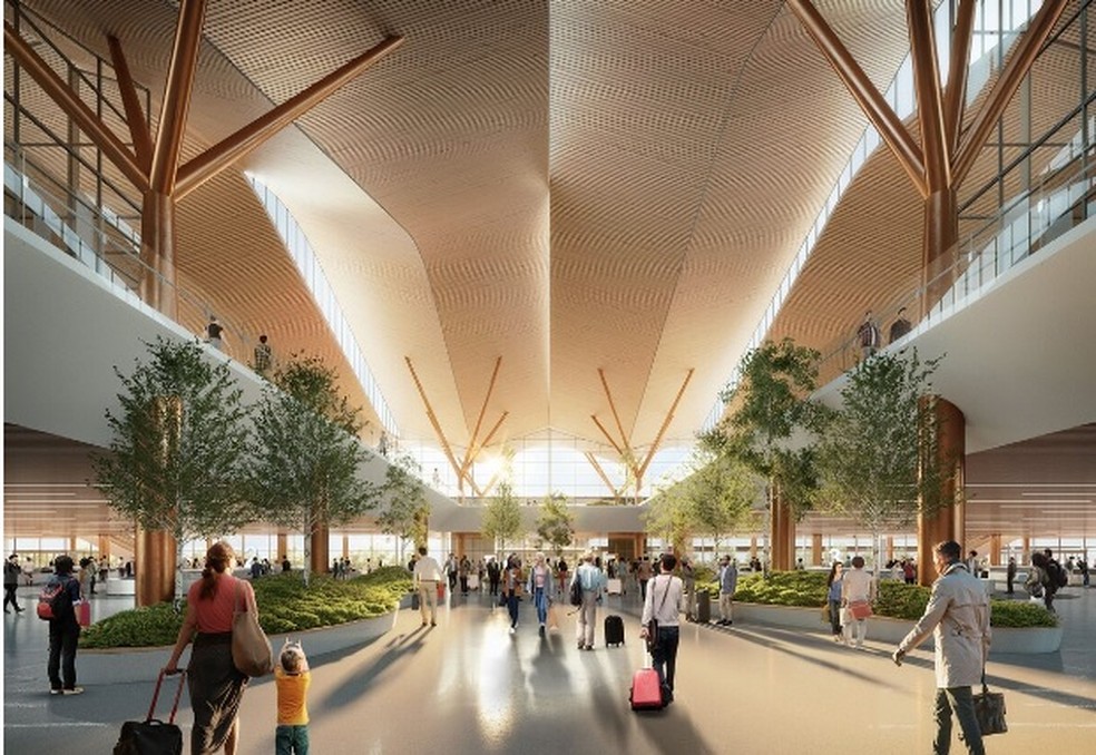 Cinco inovações estão chegando aos aeroportos ao redor do mundo — Foto: Gensler via Bloomberg