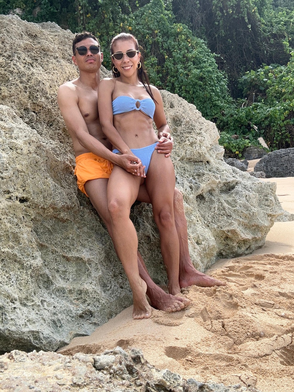 Belle Silva e Thiago Silva em Bali, na Indonésia  — Foto: Divulgação