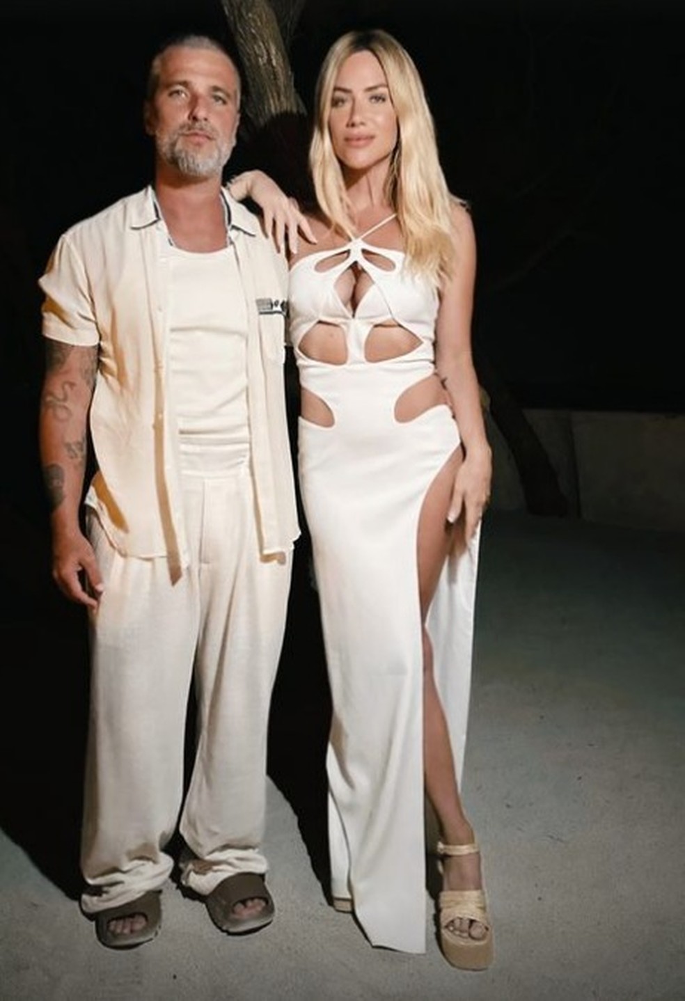 Giovanna Ewbank e Bruno Gagliasso em festa em Ibiza durante casamento de Ronaldo e Celina Locks — Foto: Reprodução