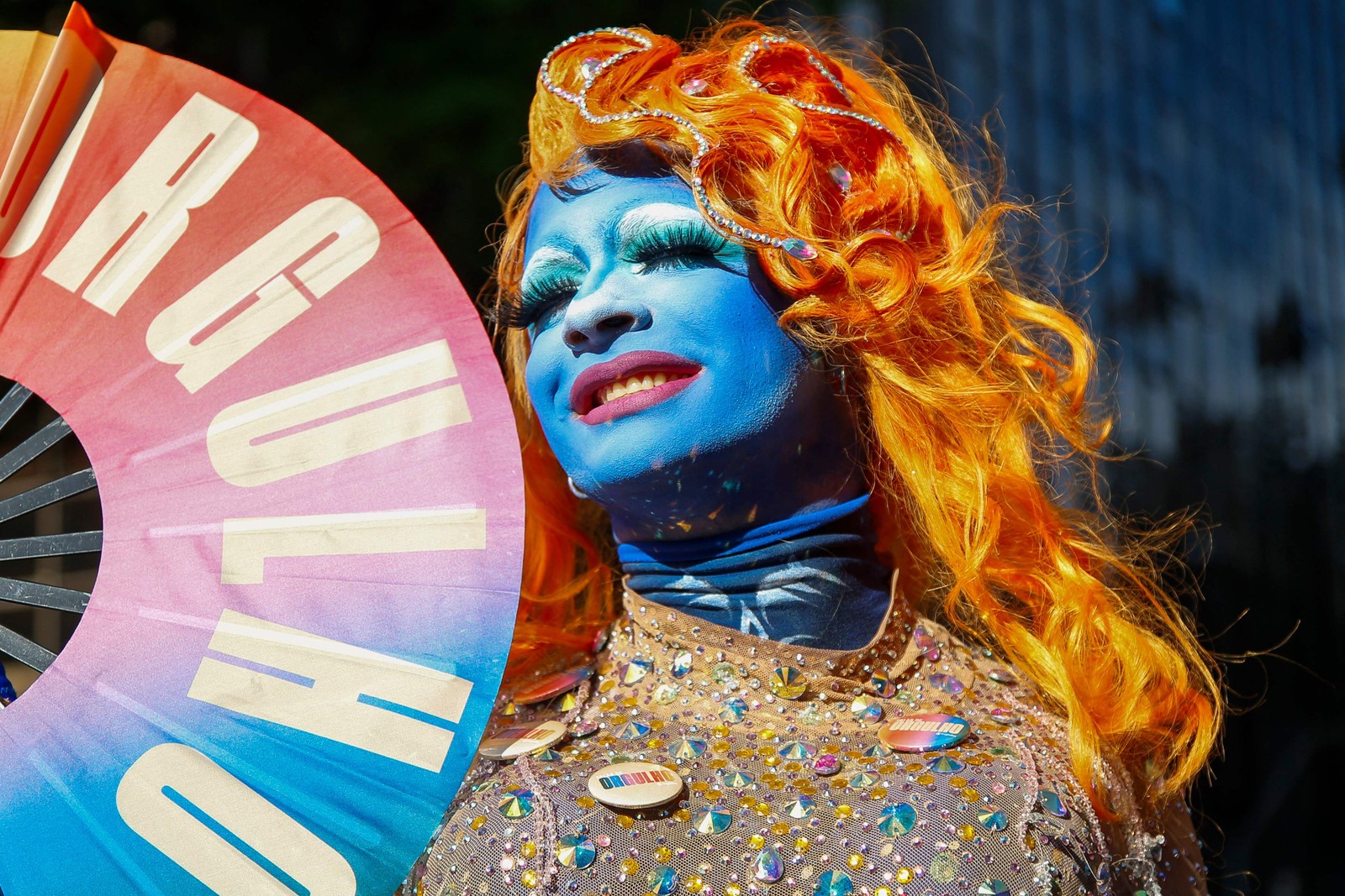 28ª Parada do Orgulho Gay em São Paulo, Brasil, no dia 2 de junho de 2024. — Foto: Miguel SCHINCARIOL / AFP