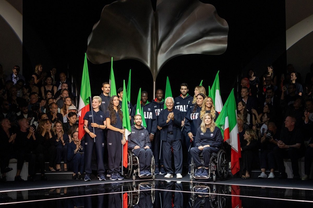 Uniforme da Itália nas Olimpíadas de Paris 2024 — Foto: Reprodução
