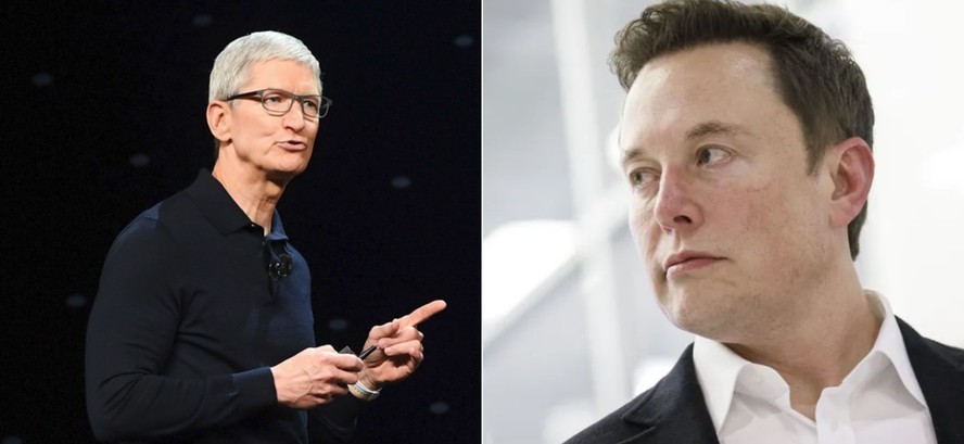 Tim Cook X Elon Musk: novo episódio esquenta tensão entre os dois executivos
