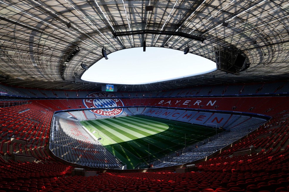 Allianz Arena será um dos palcos das semifinais da Eurocopa de 2024 — Foto: Alxandra Beier/AFP