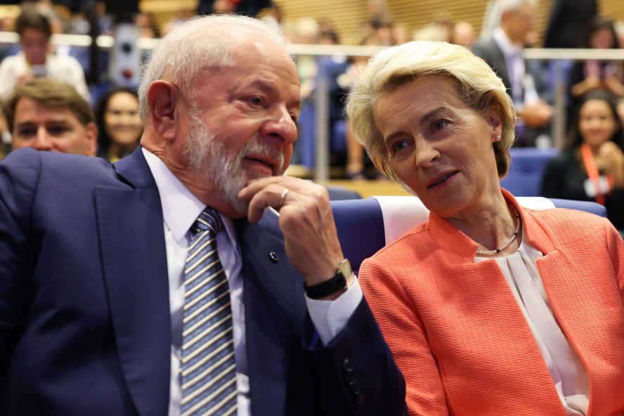 Presidente Lula e Ursula von der Leyen, em Bruxelas