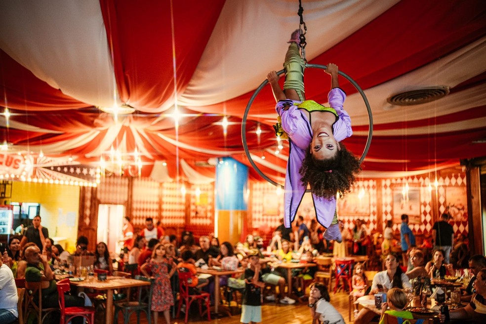O Circus Trattoria conta com apresentações a cada 30 minutos — Foto: Divulgação