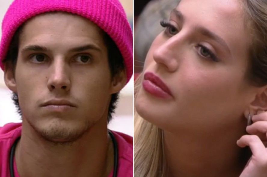 Gabriel e Bruna escutam alerta de Tadeu Schmidt sobre relacionamento abusivo no 'BBB 23'