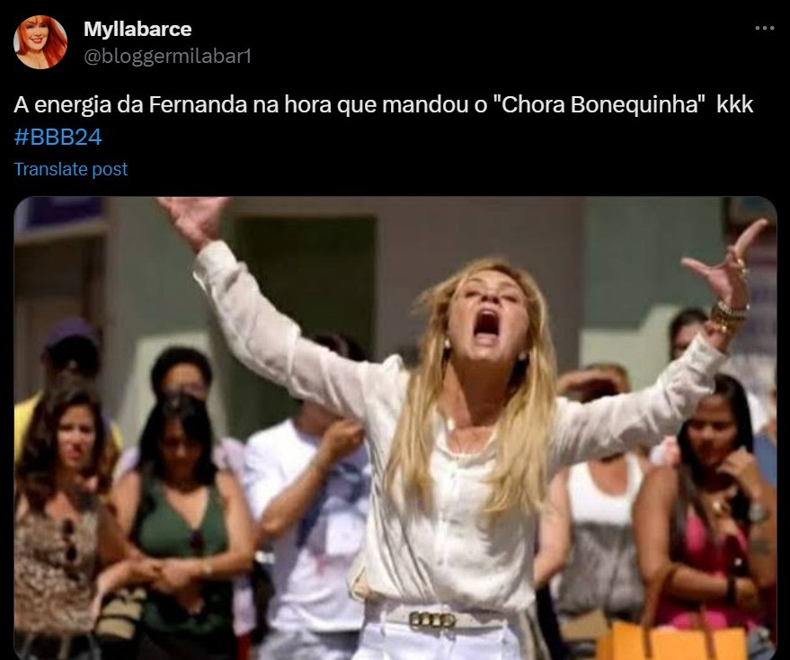 A briga entre Fernanda e Alane entrou para a lista das maiores de todos os "BBB". E claro que a discussão encheu a web de memes — Foto: Reprodução/Twitter