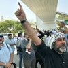 Milhares de pessoas participam de cerimônia de sepultamento do líder do Hamas Ismail Haniyeh em Doha, no Catar. - Mahmud Hams / AFP