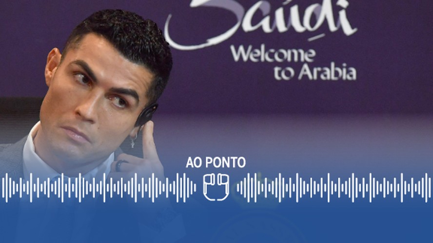 Cristiano Ronaldo, jogador do Al-Nassr, durante entrevista coletiva em janeiro