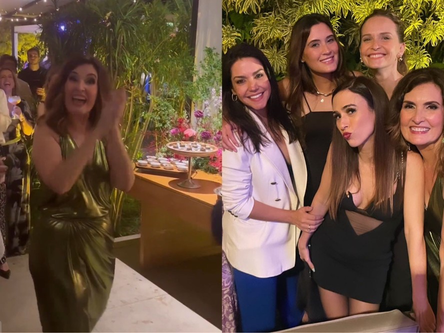 Fátima Bernardes comemora aniversário com a presença de famosos