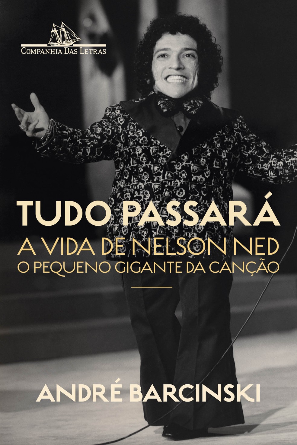 Capa do livro "Tudo passará - a vida de Nelson Ned, o Pequeno Gigante da Canção", de André Barcinski — Foto: Reprodução