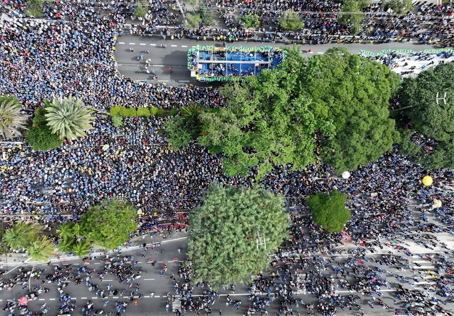 Imagem aérea da Marcha para Jesus