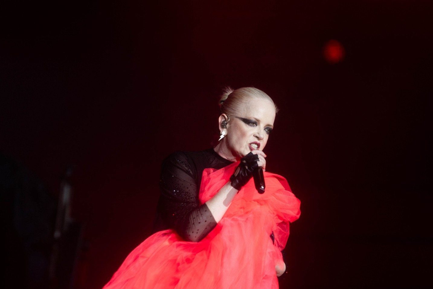 O Garbage, comandado por Shirley Manson, foi uma das grandes atrações do Skyline — Foto: Maria Isabel Oliveira/ Agência O Globo