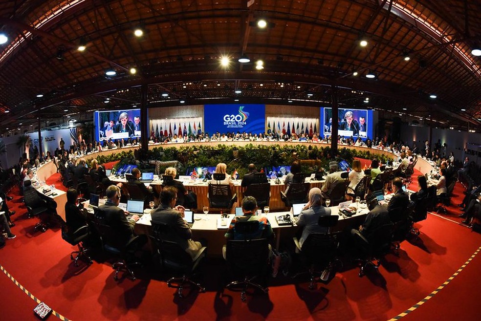 Reunião Ministerial de Desenvolvimento do G20 Sessão II - Fighting Inequalities and Trilateral Cooperation. Foto: Alex Ferro - G20 — Foto: Foto: Alex Ferro - G20/divulgação