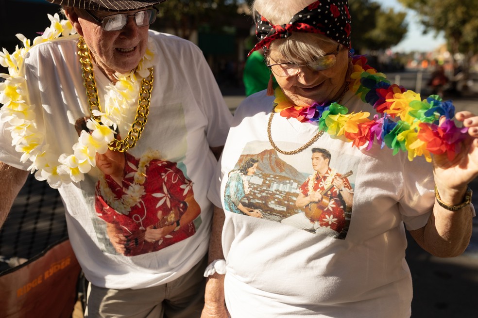 Fãs de Elvis em festival de imitadores — Foto: Abigail Varney/The New York Times