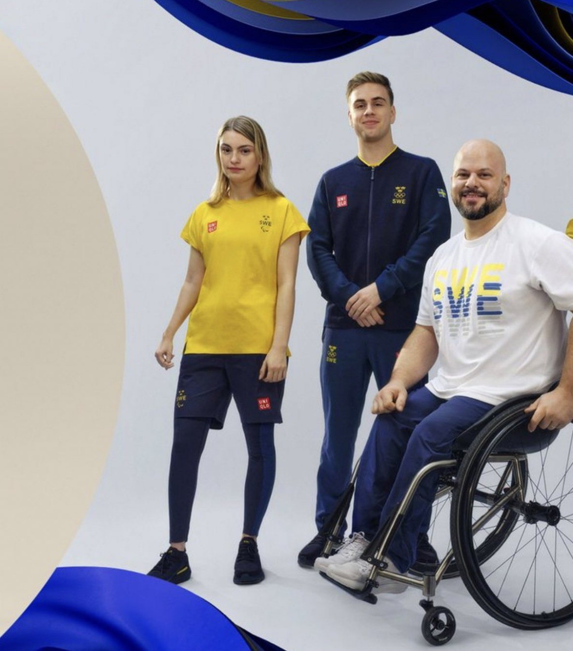 Uniforme da Suécia, nas Olimpíadas de Paris 2024 — Foto: Reprodução