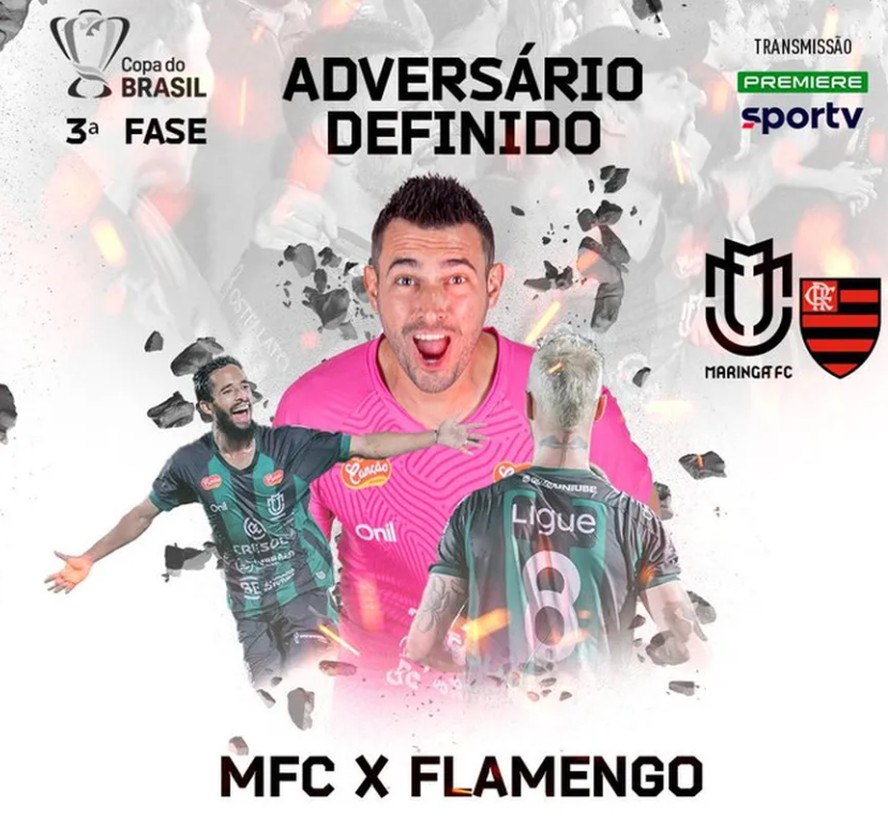 Perfil do Maringá comenta confronto com o Flamengo