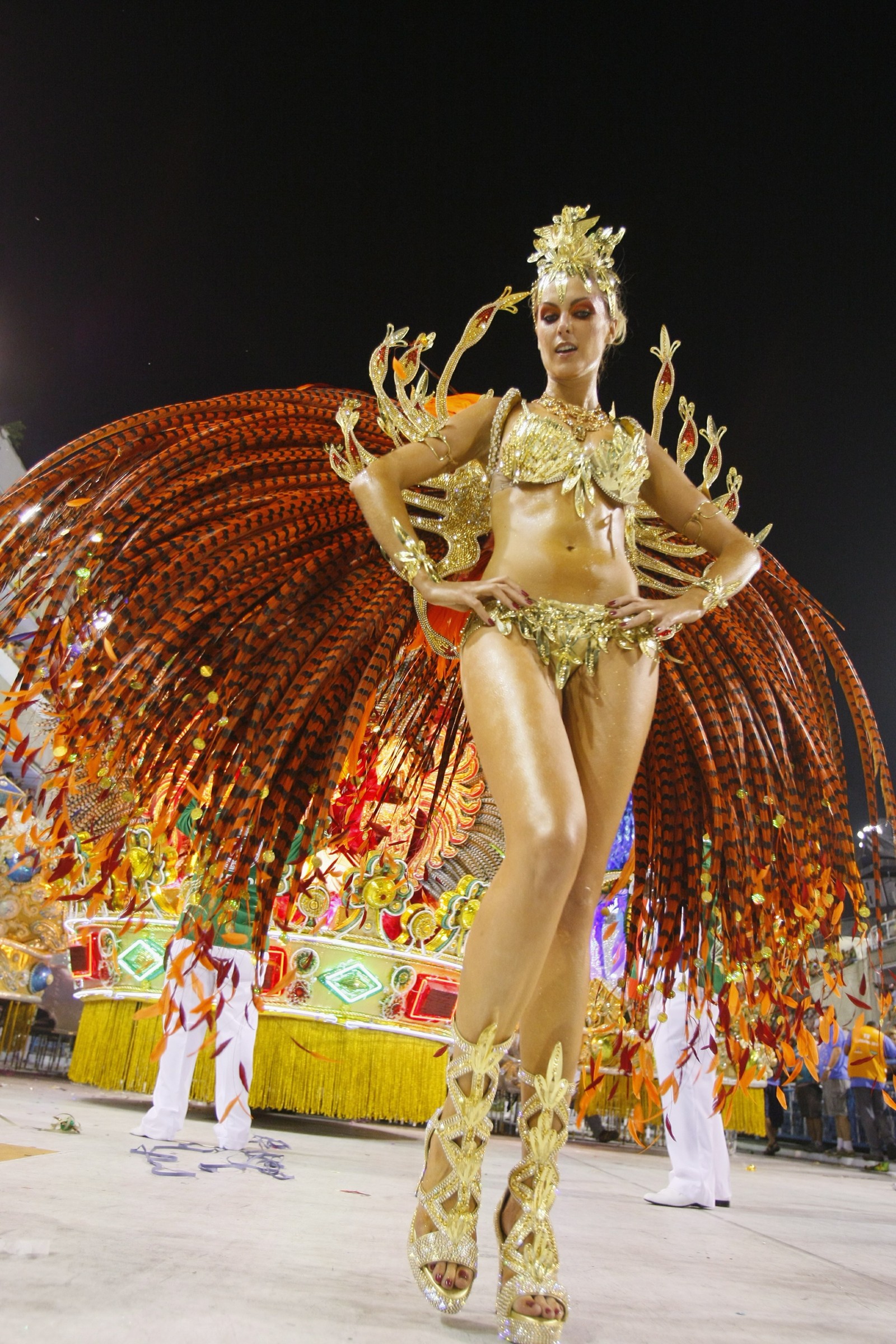 Ana Hickmann pela Grande Rio no desfile das Escolas de Samba do Grupo Especial no Carnaval de 2011, no Rio de Janeiro — Foto: Marco Antônio Teixeira / Agência O Globo