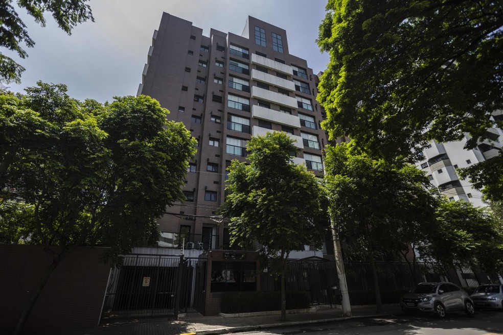 Fachada de Prédio, um dos bens da família Richthofen, em Campo Belo — Foto: Maria Isabel Oliveira / Agência O GLOBO