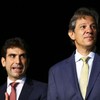 O diretor de Política monetária do BC, Gabriel Galípolo, e o ministro da Fazenda, Fernando Haddad - Marcelo Camargo/Agência Brasil