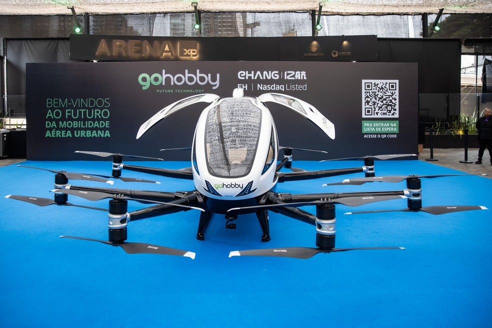 eVTOL EHang 216-S no Brasil — Foto: Divulgação