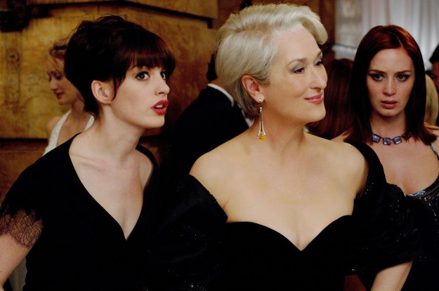 Anne Hathaway, Meryl Streep e Emily Blunt em "O diabo veste Prada"