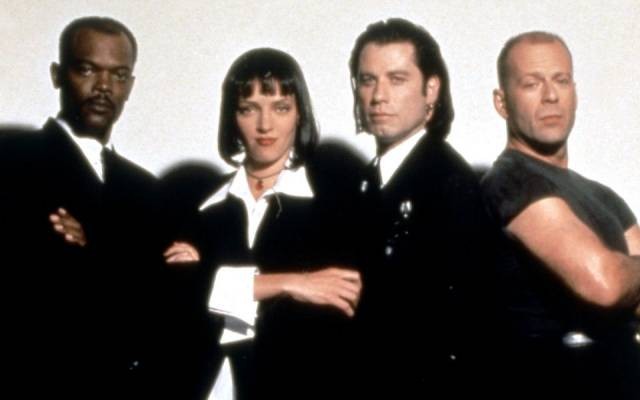 Protagonistas de "Pulp Fiction": Samuel L. Jackson, Uma Thurman, John Travolta e Bruce Willis Divulgação