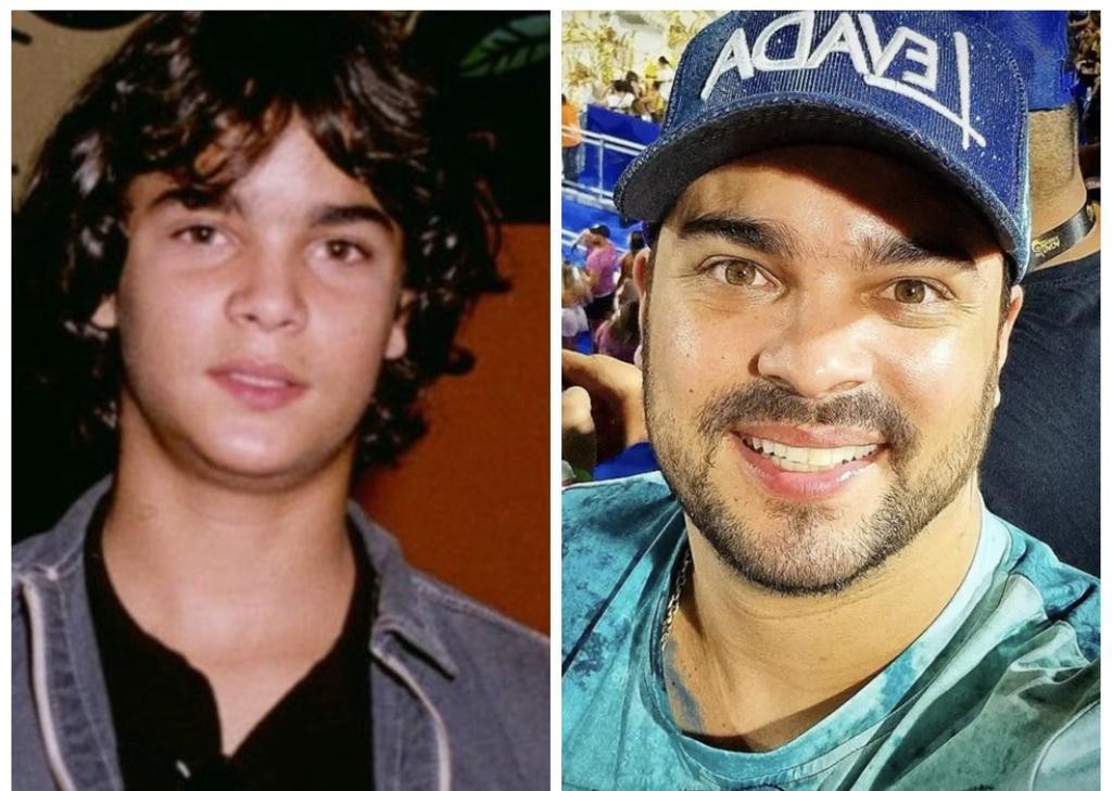 Ex-ator mirim, Alexandre Lemos interpretou o jovem Dinho na novela. Ele está afastado da TV há anos e se dedica à música, sendo vocalista do grupo Levada Carioca   — Foto: TV Globo - Reprodução/Instagram