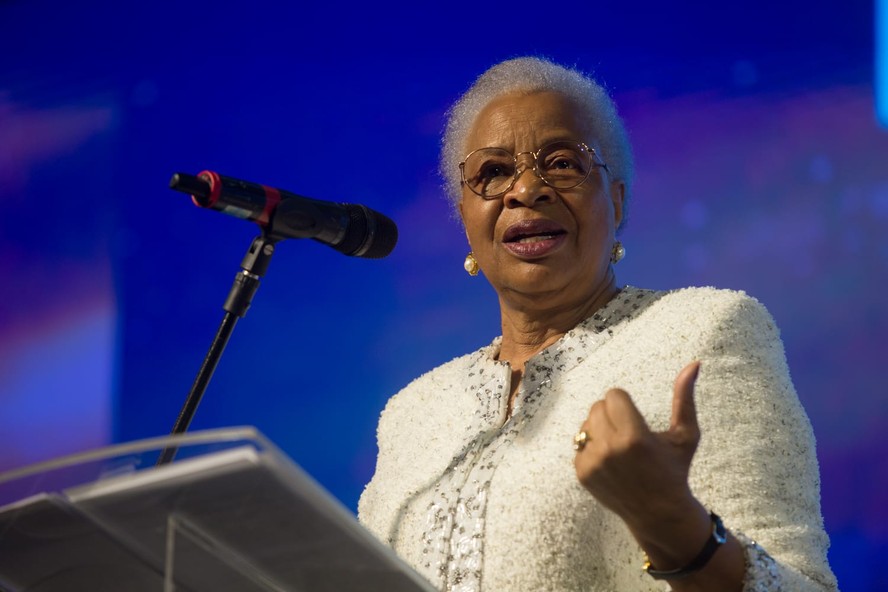 A ativista moçambicana Graça Machel, durante sua participação no Rio Innovation Week