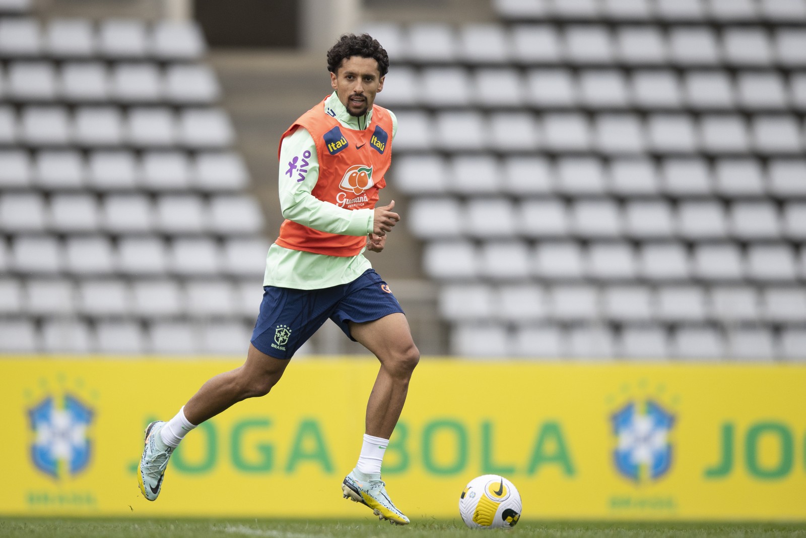 O zagueiro Marquinhos foi novamente convocado — Foto: Lucas Figueiredo/CBF