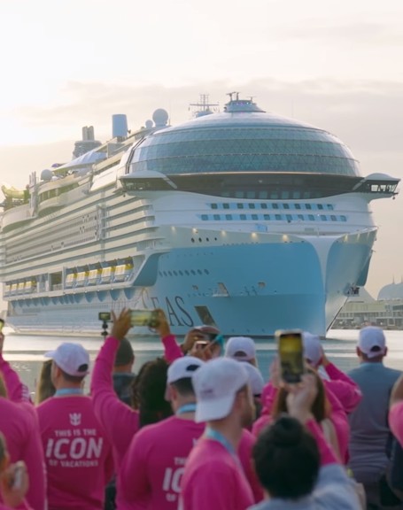 Icon of the Seas tem cinco vezes o peso do Titanic — Foto: Reprodução/Instagram