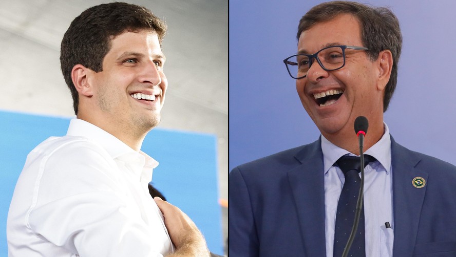 O pré-candidato João Campos (PSB), à esquerda, e o pré-candidato Gilson Machado (PL)