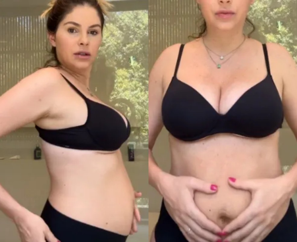 Bárbara Evans mostrou como ficou o corpo após parto de gêmeos — Foto: Reprodução Instagram