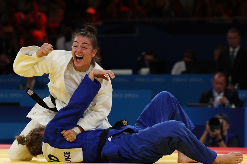 Barbara Matic foi medalha de ouro no judô feminino até 70kg — Foto: Jack GUEZ / AFP