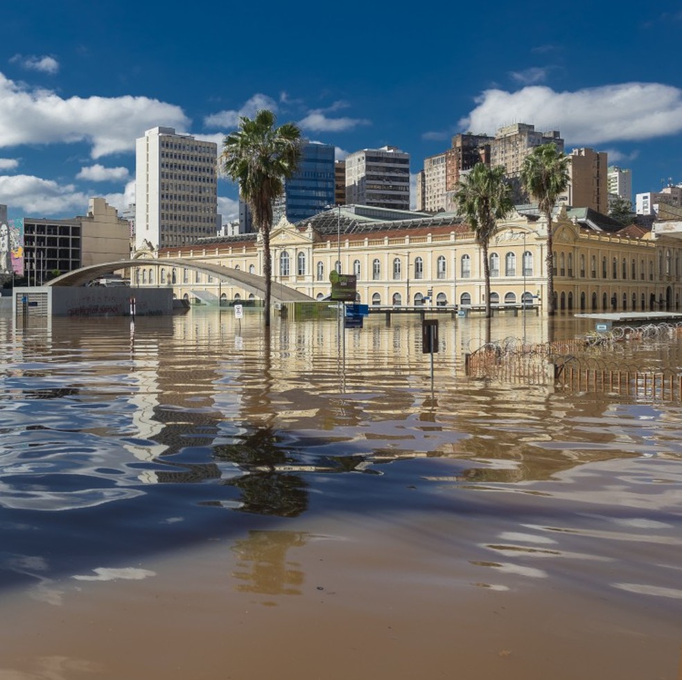 Porto Alegre ficou submersa em maio — Foto: Edilson Dantas/Agência O Globo