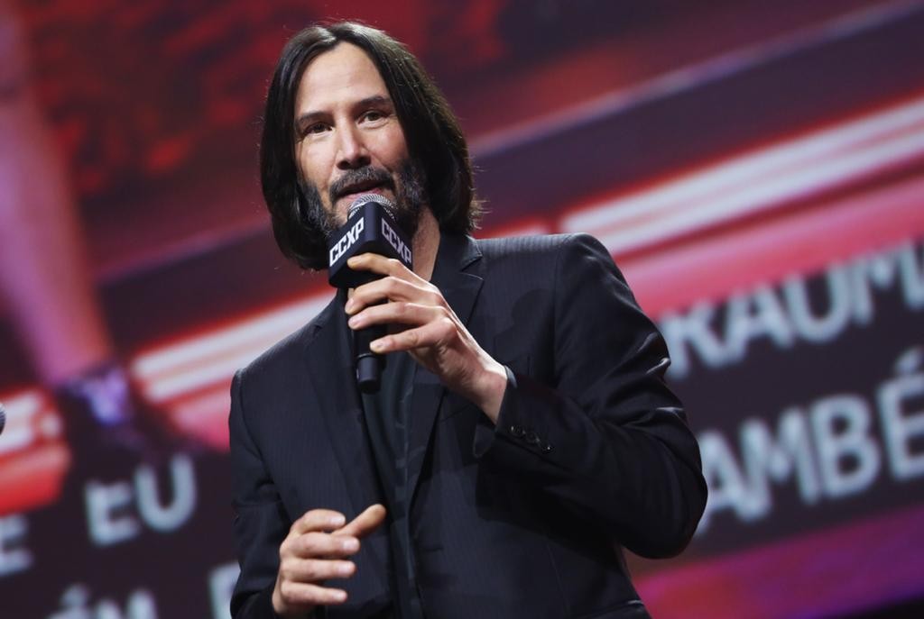 Keanu Reeves no palco da CCXP 22 — Foto: Maria Isabel Oliveira/Agência O Globo