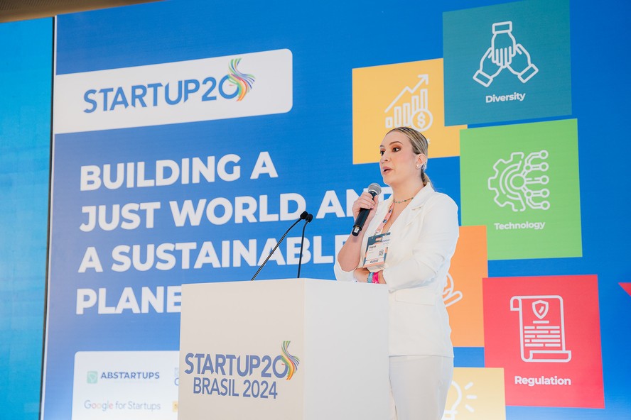Ingrid Barth, presidente da Associação Brasileira de Startups (Abstartups), participa do Startup20, que integra a agenda do G20 no Brasil: reunião no Web Summit Rio