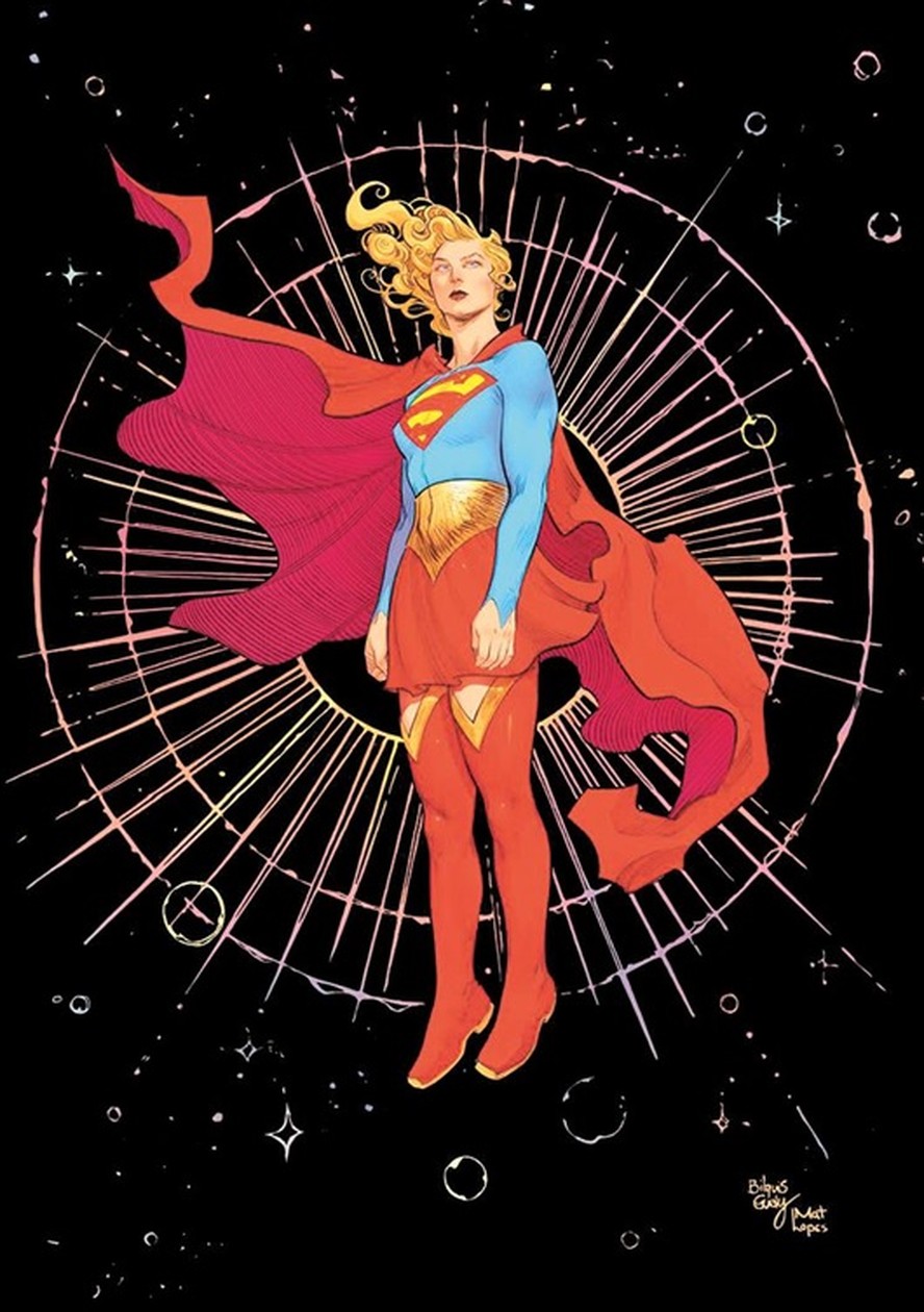 Página de “Supergirl: mulher do amanhã” (Panini), primeira parceria dos brasileiros Bilquis Evely e Matheus Lopes com Tom King