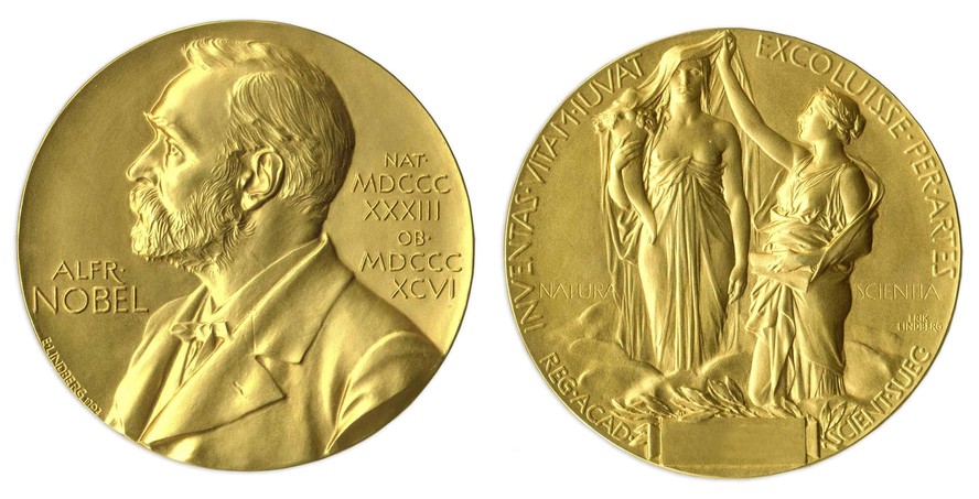 O medalhão concedido aos vencedores do Prêmio Nobel de Fìsica