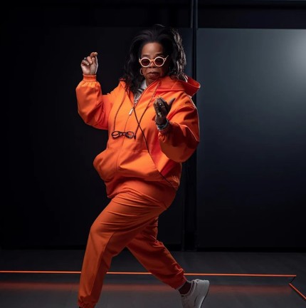 Imagem de Oprah Winfrey gerada a partir de plataforma de IA — Foto: Reprodução