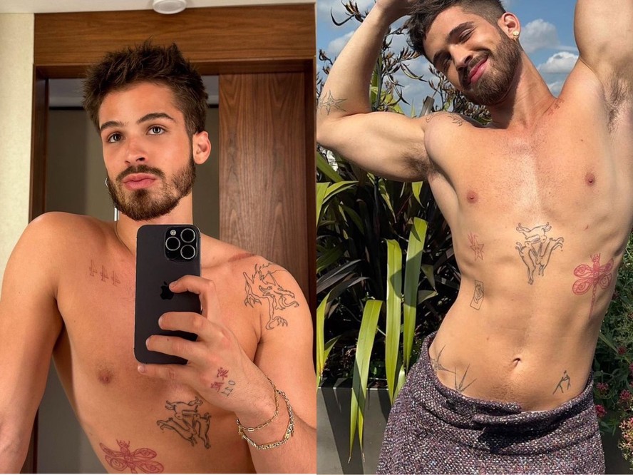 Aos 21 anos, ele segue na carreira de ator e exibe suas tatuagens nas redes sociais. João Guilherme está prestes a estrear em uma nova série do Globoplay