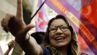 A socióloga Rosângela Silva, a Janja, esposa de Lula, vem cada vez mais se colocando à frente da campanha do petista — Foto: Gabriel de Paiva