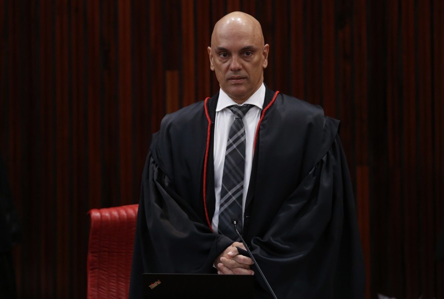 Ministro Alexandre de Moraes, do STF, durante sessão em plenário