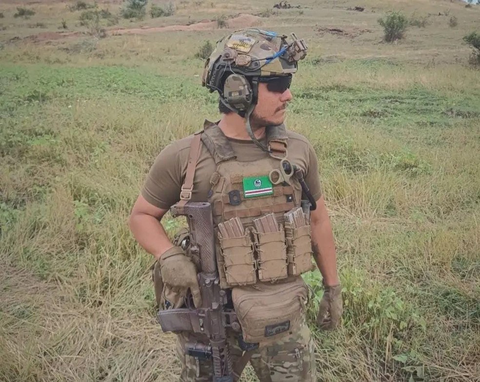 Brasileiro Murilo Lopes Santos, de 26 anos, morreu enquanto atuava como voluntário ao lado das forças ucranianas contra a Rússia — Foto: Reprodução